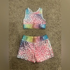 rainbow rebel cheer outfit